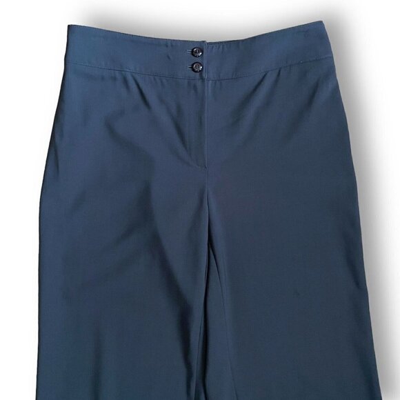 Armani Collezioni Womens Dress Pants Sz 10 Dark Gray Wool Straight Leg Trouser - Picture 3 of 7